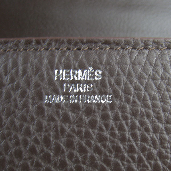 7A Hermes Oxhide Leather Message Bag Dark Coffee H017